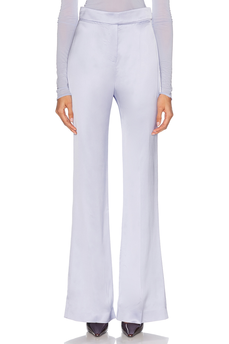 Satin Tailoring Pant in Lavender