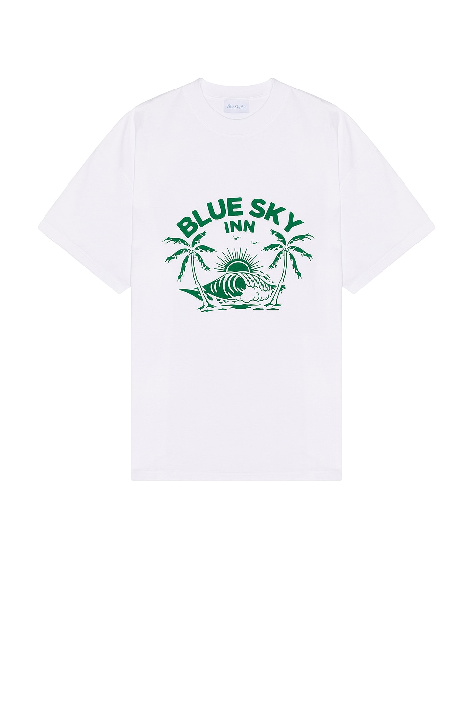Green Wave T-Shirt in White