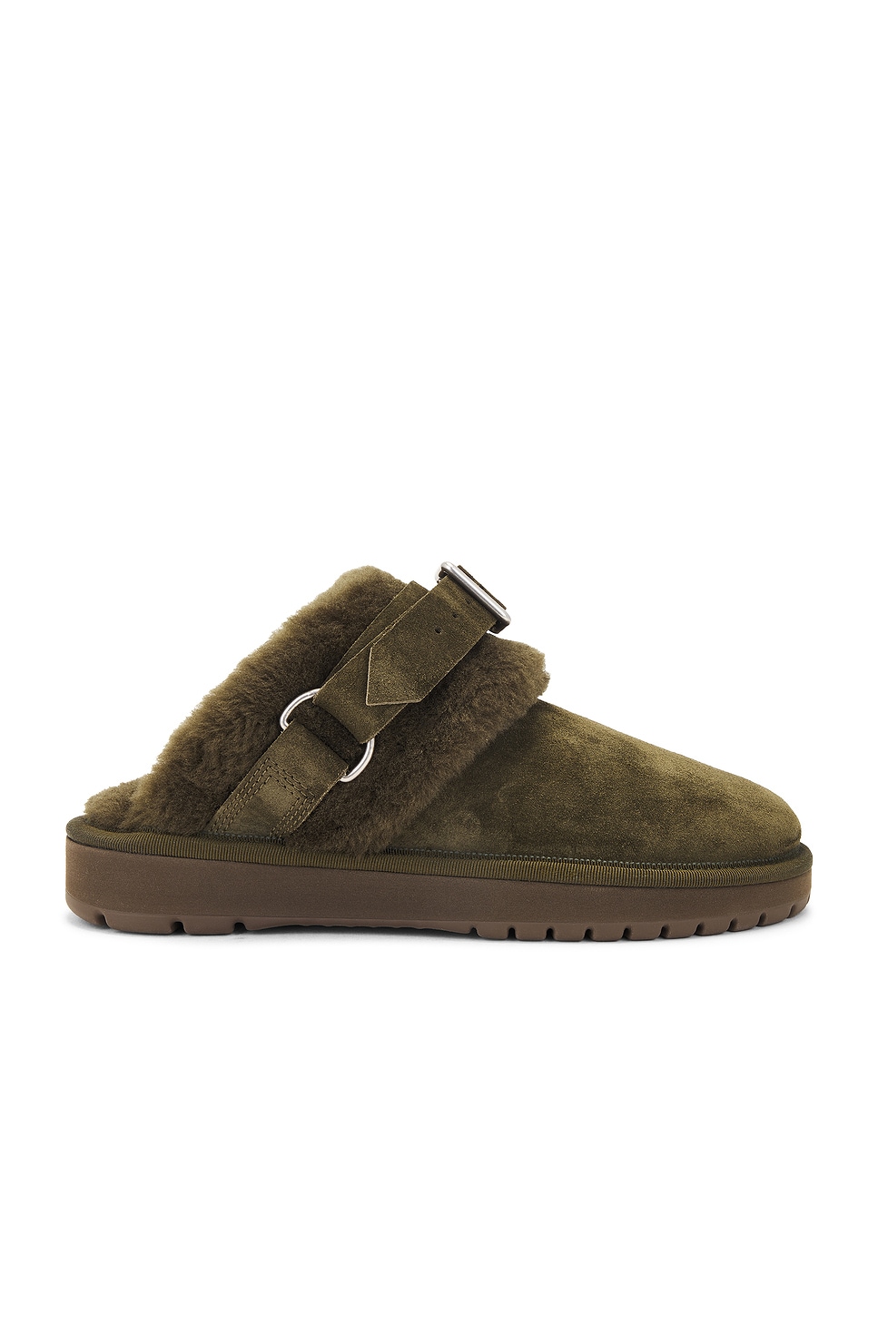 Mule Slide in Dark Green