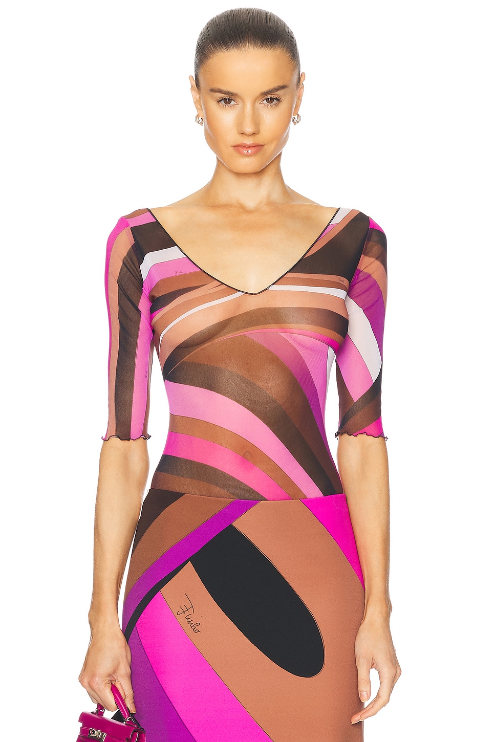 EMILIO PUCCI SHORT SLEEVE BODYSUIT
