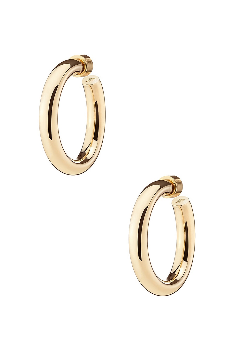 Natasha Mini Hoop Earrings in Metallic Gold