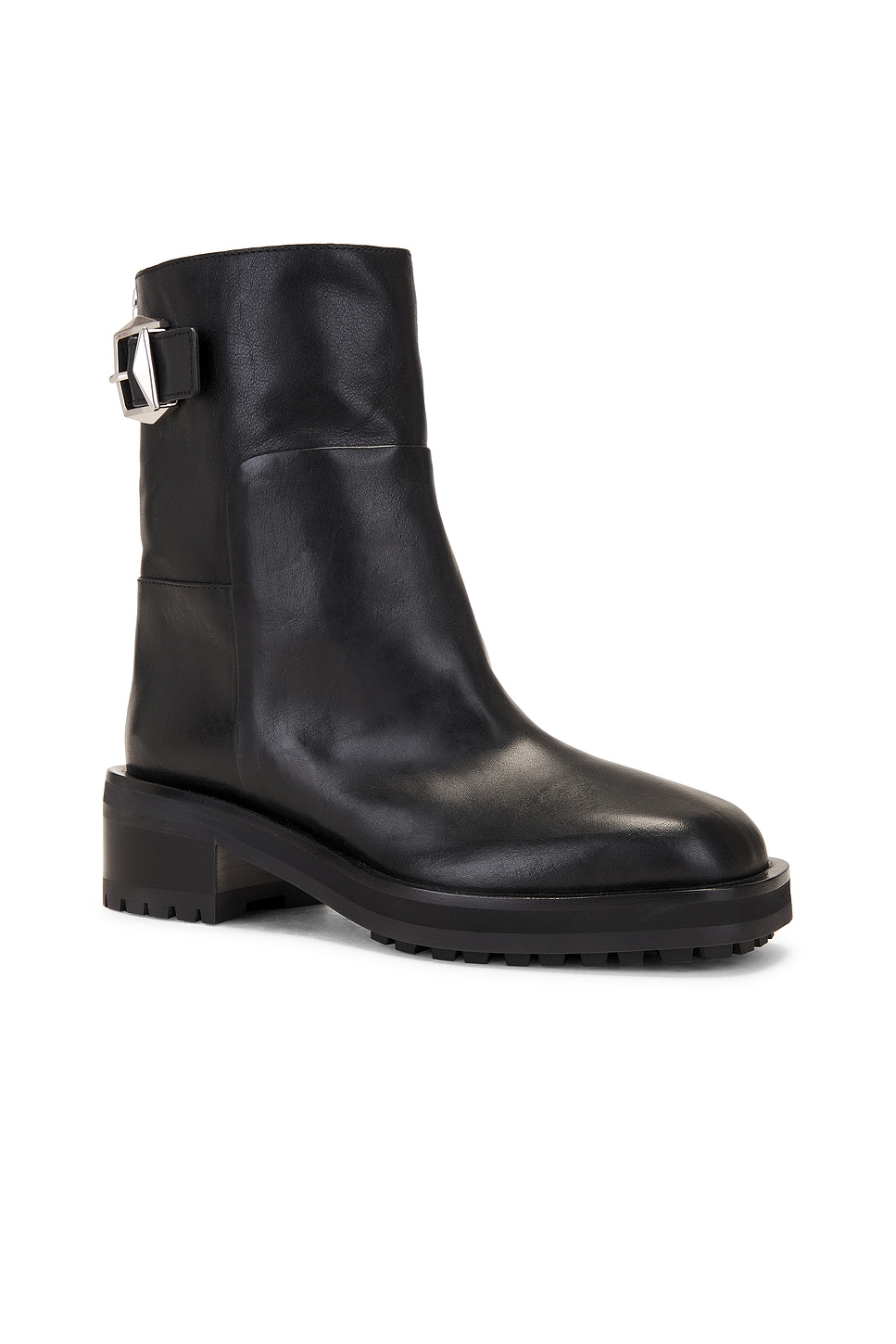 Jimmy Choo Women Brooklyn Ab 50 Leather Boots With Adjustable Strap In Black