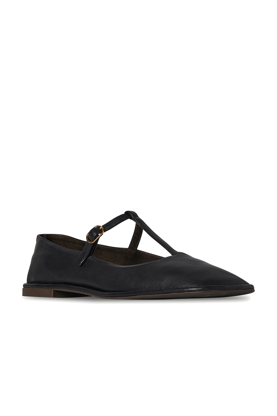 THE ROW SQUARE T-STRAP FLAT
